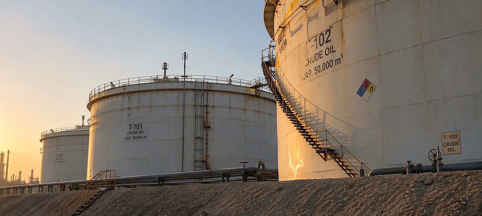 Heated storage tanks